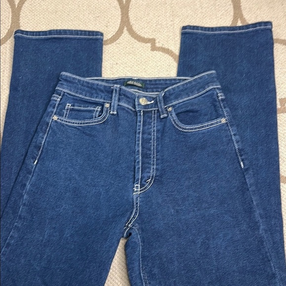 Wild fable super high rise straight button fly Classic Blue Denim Jeans - Picture 5 of 17